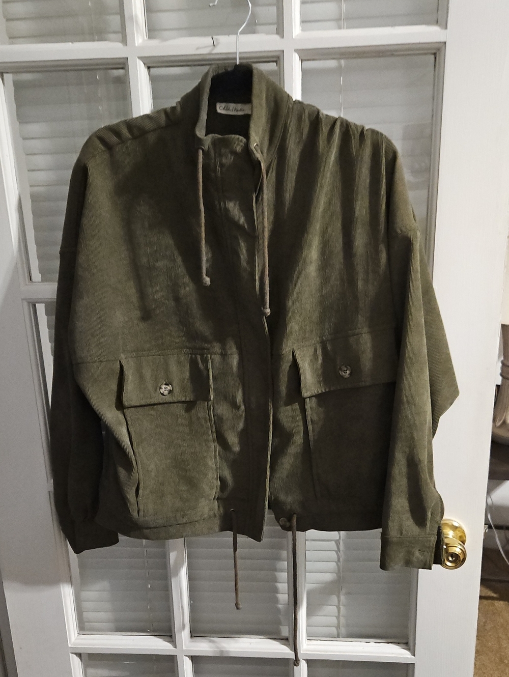 Chloe & Katie Olive Green Utility Field Jacket. Sz Large